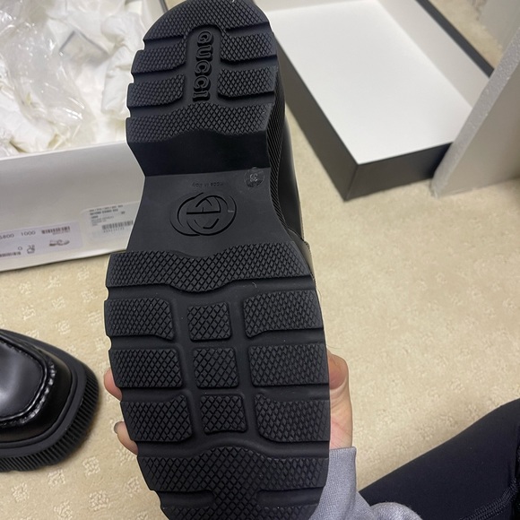 GUCCI Black Dionysus Cordovan Lux Tiger Head Loafers Leather moccasin 38 - Picture 3 of 5